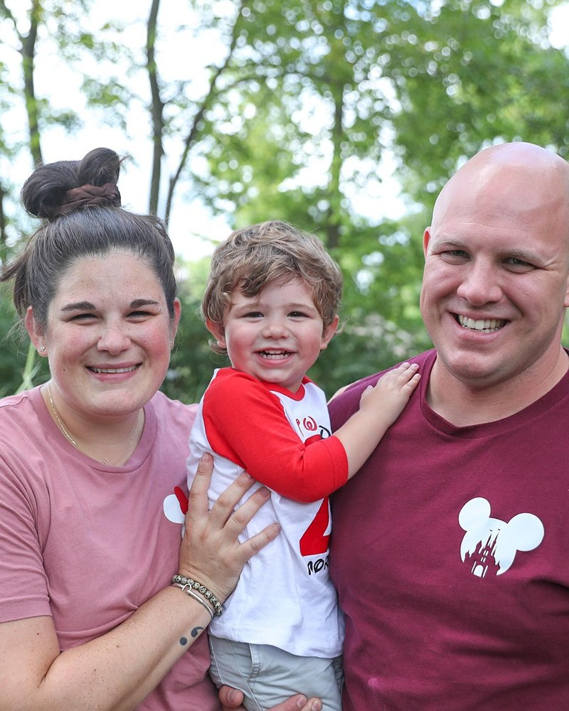 Addy Passaro with her family in Bellefontaine, Ohio