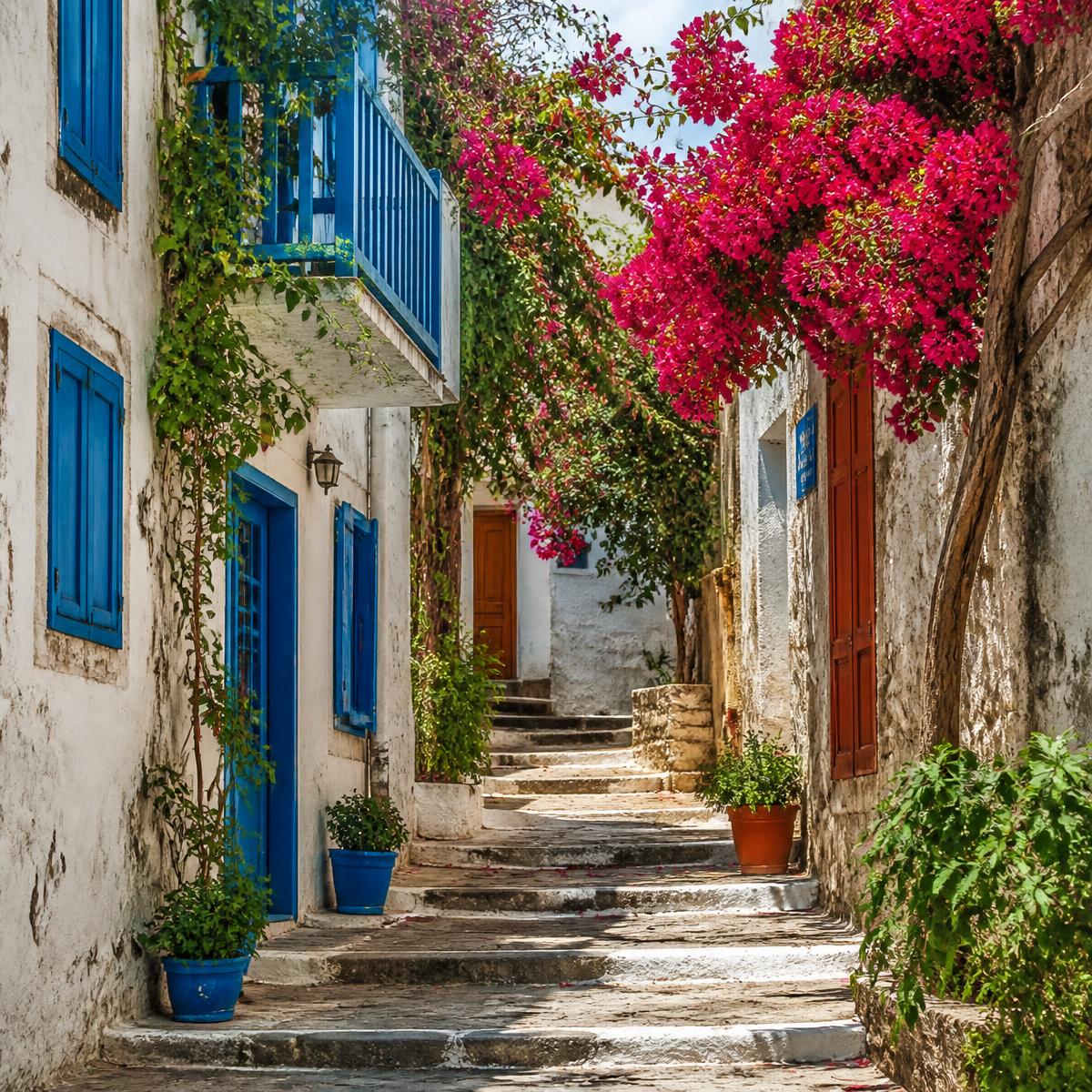Whitewashed streets of Ierapetra, Crete